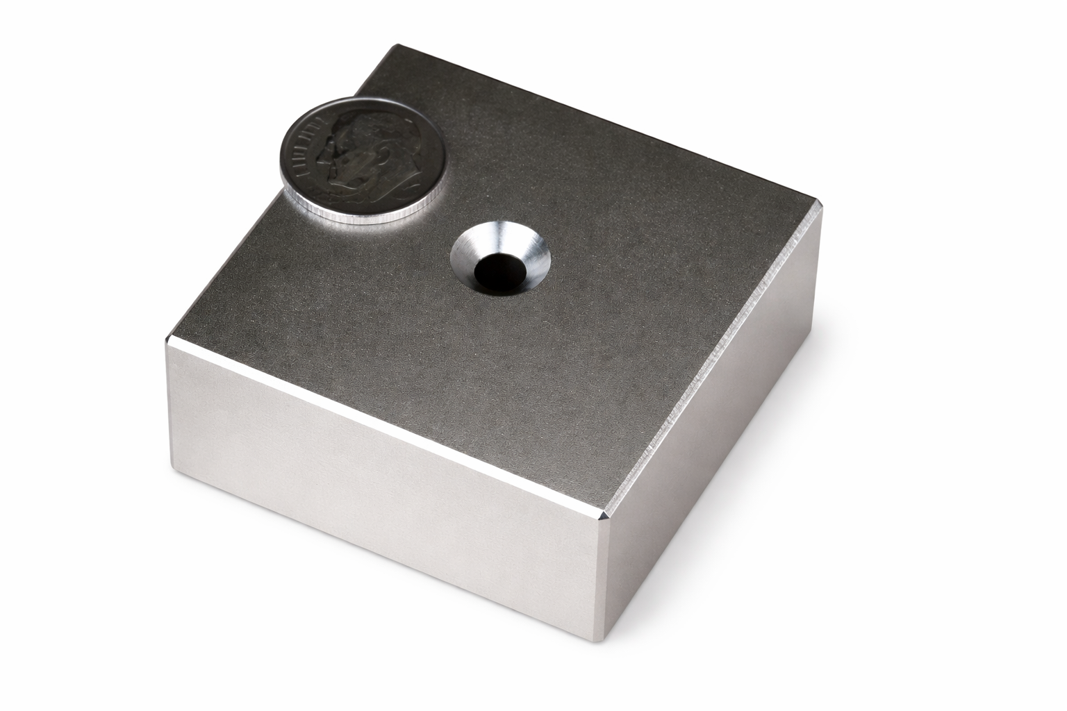 N42 Neodymium Magnets 2 in x 2 in x 1 in w/Dual Sided Countersunk Hole